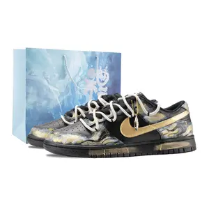Nike Кроссовки для скейтбординга Dunk Sun Walker устойчивые к истиранию унисекс Black Gold