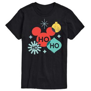 Футболка's Big & Tall Holiday с рисунком Ho Ho Ho Shapes Disney, черный