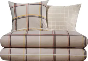 Двусторонний комплект постельного белья , 4 предмета, бежевый: 2 x 135 x 200 см + 2 x 80 x 80 см Erwin Müller