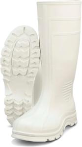 Водонепроницаемые ботинки Heartland Dockside для мужчин и женщин - прочные, гибкие ПВХ ботинки для работы на воде с легким надеванием/снятием и нескользящей подошвой Heartland Footwear, белый/стальной