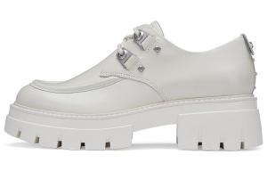 Туфли на платформе женские с низким верхом, белые Ash