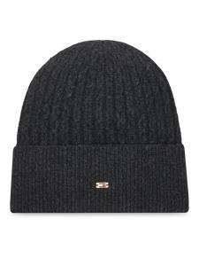 Шапка Th Cable Enamel Flag AW0AW17776 Tommy Hilfiger, черный