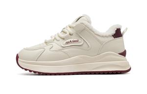 Низкие повседневные туфли для женщин HLA, бежевый/красный