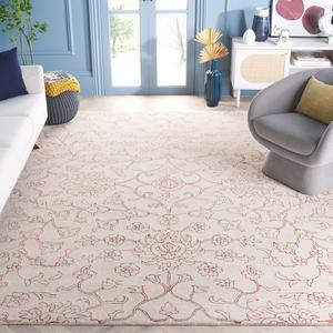 SAFAVIEH ковер 244 x 305 см - Jardin Collection - большой - Ivory & Rust, ручной работы из шерсти и вискозы, цветочный дизайн, идеально для гостиной, спальни, офиса, столовой (JAR730P)