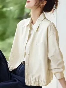 Простая легкая куртка с карманами, женская рубашка-куртка Doux Belle, цвет Beige