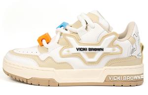 Джинсы противоскользящие износостойкие низкие кроссовки для скейтбординга унисекс VICKI BROWN, Oat Milk Coffee