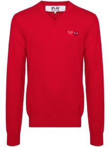 Шерстяной джемпер с нашивкой Comme Des Garçons Play, красный