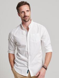 Рубашка из смеси льна и органического хлопка Superdry Studios, оптика