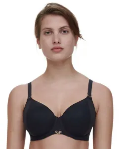 Бюстгальтер-спейсер на косточках с подушечками и кружевом с эффектом второй кожи Линия Pure Lace Chantelle, черный