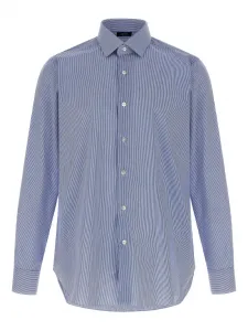 Рубашка в полоску Barba, синий