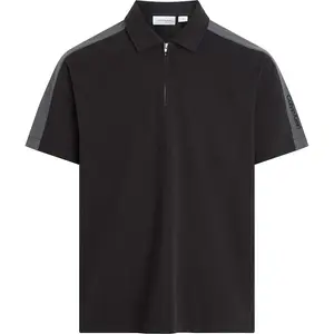 Поло с коротким рукавом Calvin Klein Jeans Logo Tape, черный