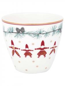 Рождественская кружка JUANA White Latte с золотым ободком Greengate