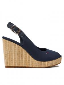 Сандалии Tommy Hilfiger Iconic Elena Sling Back Wedge FW0FW04789 Dunkelblau