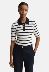 Полосатая рубашка-поло для регби Gant, Evening Blue