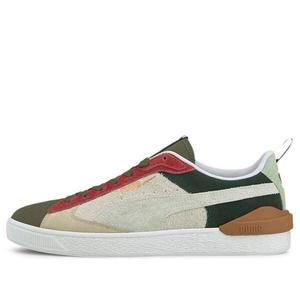 Кроссовки suede bloc wtformstrip leisure shoes green/red/beige Puma, зеленый