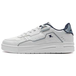 Антискользящие износостойкие низкие скейтбордские кроссовки мужские белые серые XTEP