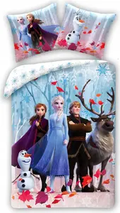 Комплект постельного белья Halantex Disney Frozen Anna Elsa Olaf Sven Kristoff 140 x 200 + 70 x 90 см, 100% органический хлопок FRZ4901BL Halantex SP. z.o.o.