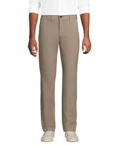 Мужские повседневные удобные классические брюки чино Lands' End, загар/бежевый