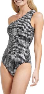 Слитный купальник Calvin Klein Standard со съемными мягкими чашечками и плиссировкой в виде звездочек, Black Basket Multi