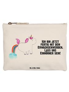 Mr. & Mrs. Panda Пенал с надписью "Единорог пукает" белого цвета