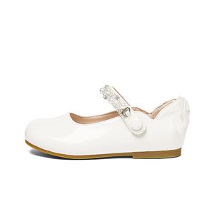 Детские кожаные туфли с низким верхом, устойчивые к ударам и истиранию Snoffy, кремовый/белый