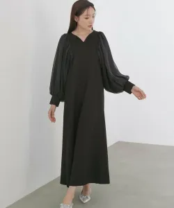 Платье-пончо из органзы с рукавами