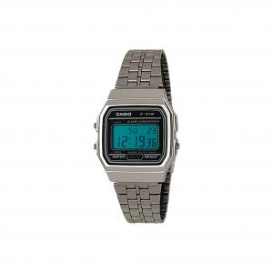 CASIO Часы Retrofit Series Quartz Movement Stainless Steel Strap Watch Men's Watch Black Dial