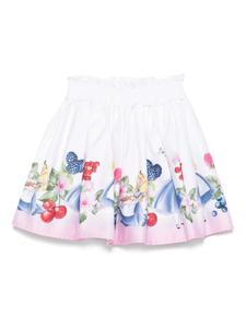 Атласная юбка Alice из коллаборации с Disney Monnalisa, белый