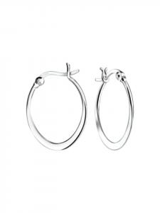 Alexander York Серьги-кольца French Lock из серебра 925 пробы, комплект из двух серебряных элементов