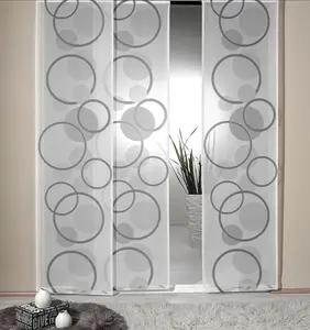 Панельная штора Heimtexland Modern Living, белая, серая, раздвижная, с аксессуарами, полупрозрачная, натуральный цвет, интернет-магазин, тип штор 327 heimtexland