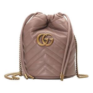 Сумка gg marmont mini shoulder bag gray Gucci, розовый