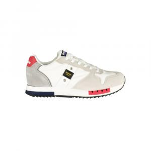 Белые полиэтиленовые мужские кроссовки Blauer