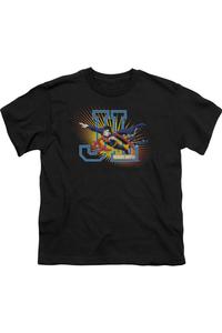 Футболка с коротким рукавом для детей "Лига справедливости Америки: Объединенные герои" Gildan, черный