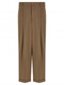 Брюки из тонкой шерсти Marni, бежевый
