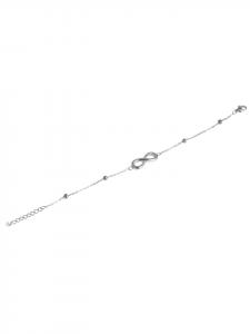 Adeliás Женский кулон - кулон в виде символа бесконечности из нержавеющей стали серебристого цвета