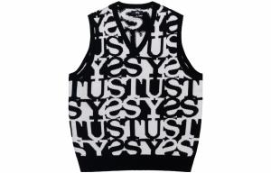 Сложенный свитер-жилет Stussy, айвори белый