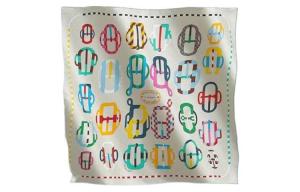 HERMES Шелковый  шарф женский белый