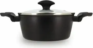 Кастрюля MENASTYL 6020646 Кованый алюминий 20 см Черный Подходит для всех источников нагрева, включая индукционные Menastyl