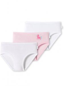 Трусы на бедрах из органического хлопка в тонкую рубчику Schiesser, мультиколор