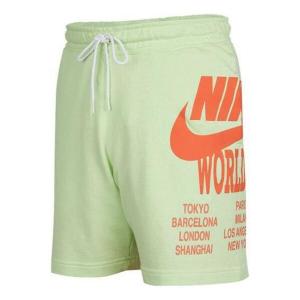 Шорты nsw ft short wtour с большим логотипом, трикотажные спортивные шорты Nike, зеленый