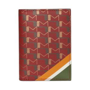 Moynat Холщовый и полосатый жаккардовый принт картхолдер мужской красный зеленый оранжевый