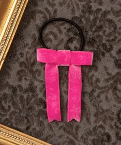 Бархатная лента эластичная Panpantutu, цвет Paris Pink