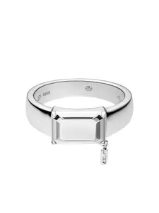 Серебряное кольцо Diesel, серебристый