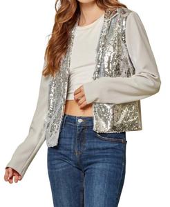 Блейзер с пайетками Dazzling Nights цвета слоновой кости/серебра ANDREE BY UNIT