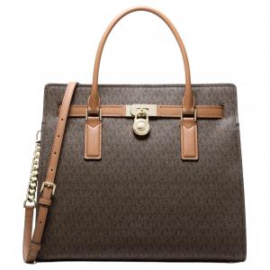 Michael Kors Женская сумка через плечо Hamilton из искусственной кожи, темно-коричневого цвета