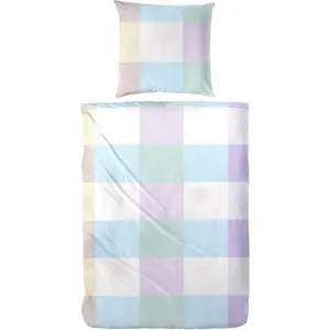 Постельное белье Primera «Постельное белье Primera Renforce Candy Blocks», с ярким клетчатым узором, цвет Blau