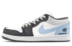 Jordan Air 1 амортизация низкие кроссовки в стиле Vintage Unisex Navy Blue