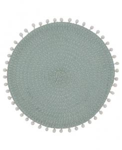 Набор подставок для столовых приборов с помпонами, 4 шт Saro Lifestyle, зеленый