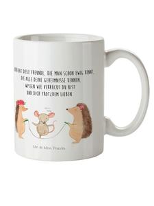 Детская кружка ежик-скакалка с надписью белого цвета Mr. & Mrs. Panda