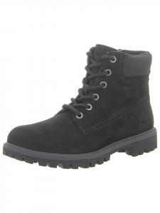 Ботильоны на шнуровке черного цвета Tamaris